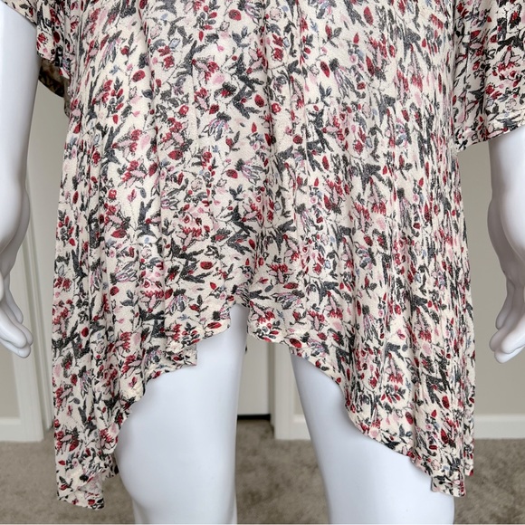 Lucky Brand Cream and Pink Floral Tunic Top - Picture 5 of 8